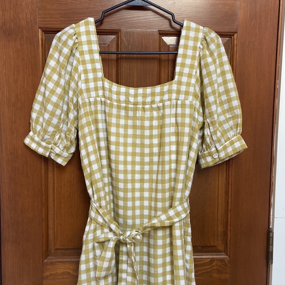 Emory Park maxi tie wait dress in gingham - Picture 4 of 4